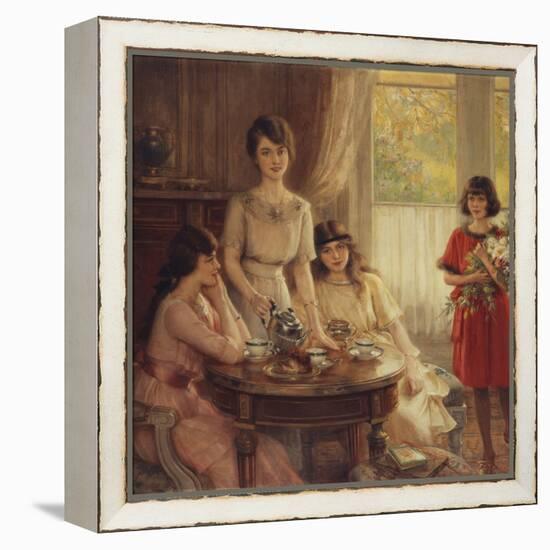 Tea Time-Albert Lynch-Framed Premier Image Canvas