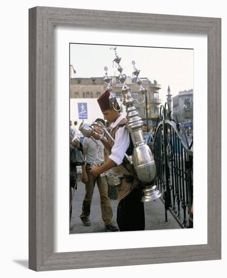 Tea Vendor at Souq Al-Hamidiyya, Old City's Main Covered Market, Damascus, Syria, Middle East-Alison Wright-Framed Photographic Print