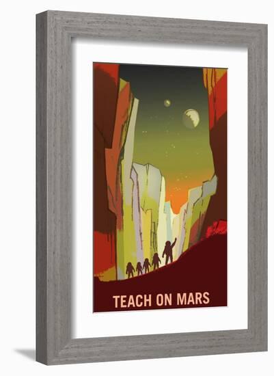 Teach On Mars-NASA-Framed Art Print