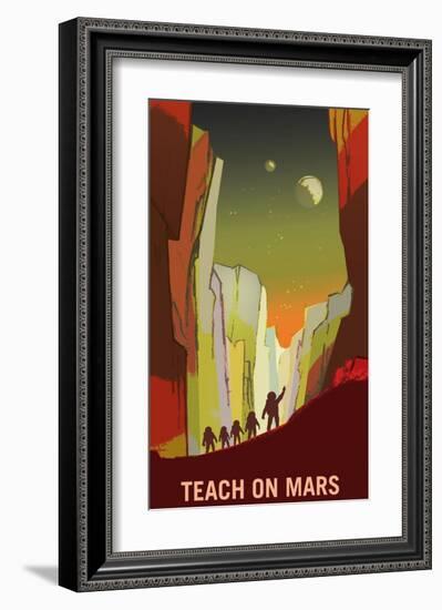 Teach On Mars-NASA-Framed Art Print