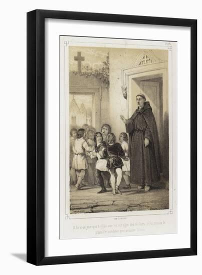 Teacher and Schoolchildren-null-Framed Giclee Print