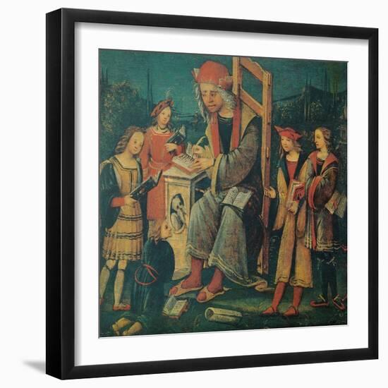 Teacher in the Chair with His Pupils-Amico Aspertini-Framed Giclee Print