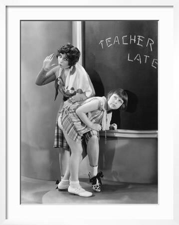 Spanking Schoolgirl - Teacher Spanking a Girl in a Classroom' Photo | Art.com