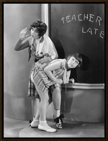 Teacher Spanking a Girl in a Classroom' Photo | Art.com