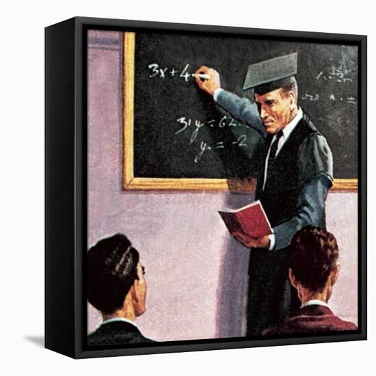 Teaching Algebra-English School-Framed Premier Image Canvas