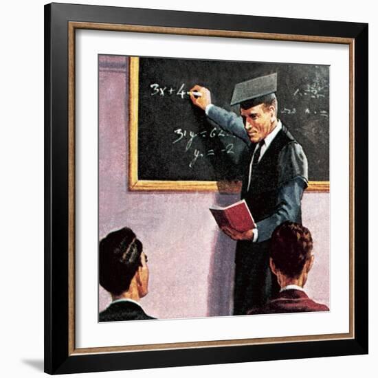 Teaching Algebra-English School-Framed Giclee Print