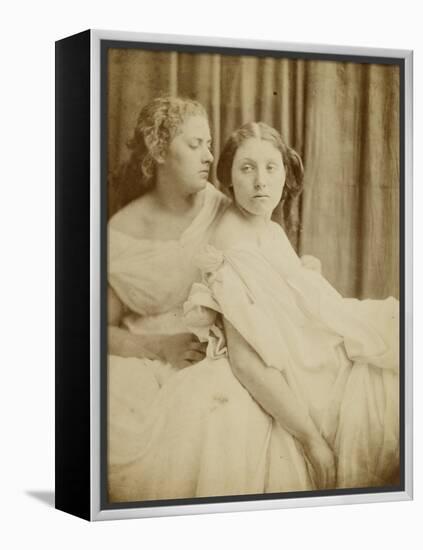 Teachings from the Elgin Marbles, 1867 (Thin Photographic Paper Laid on Card Backing)-Julia Margaret Cameron-Framed Premier Image Canvas