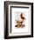 Teacup and Red Cardinal-Fab Funky-Framed Art Print