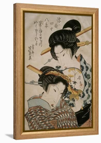 Teahouse Meeting-Keisai Eisen-Framed Premier Image Canvas