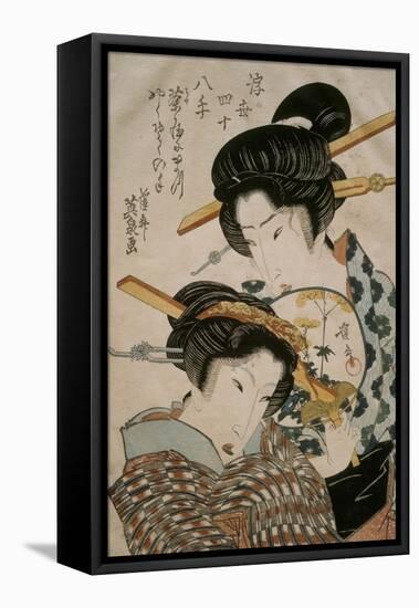 Teahouse Meeting-Keisai Eisen-Framed Premier Image Canvas