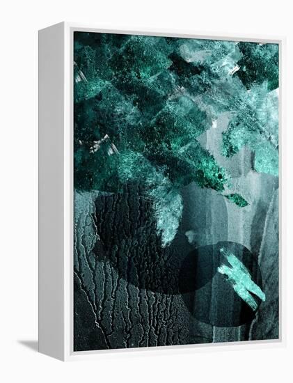 Teal Abstract A-Urban Epiphany-Framed Stretched Canvas