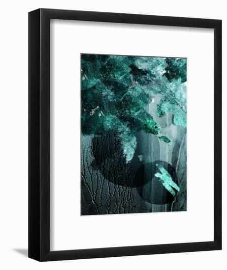 Teal Abstract A-Urban Epiphany-Framed Art Print