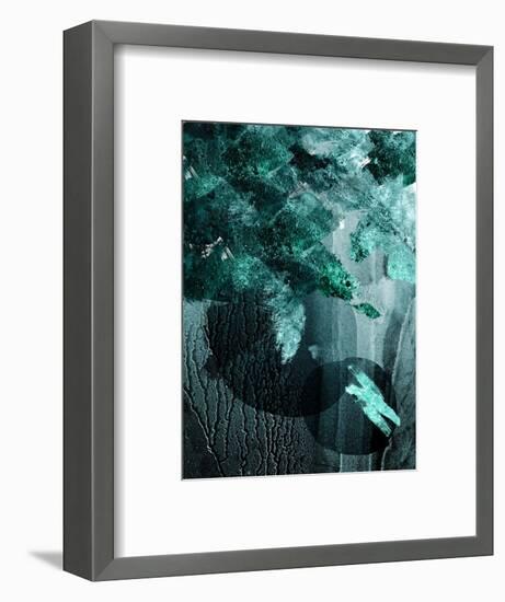 Teal Abstract A-Urban Epiphany-Framed Art Print