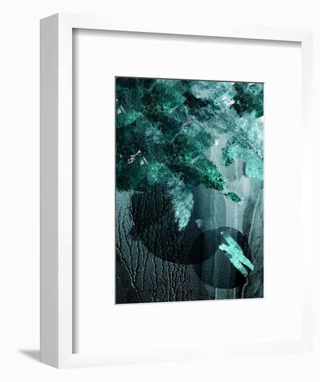 Teal Abstract A-Urban Epiphany-Framed Art Print