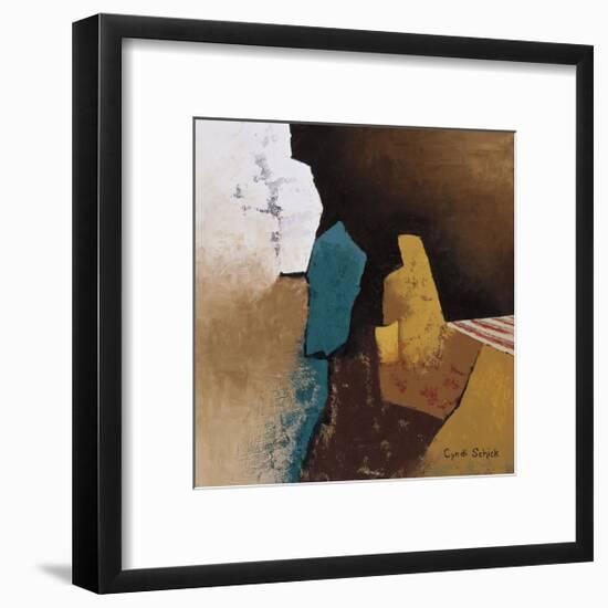 Teal Abstract I-Cyndi Schick-Framed Giclee Print