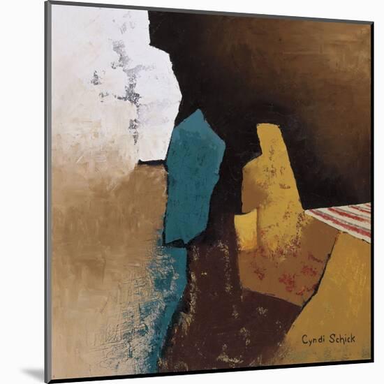 Teal Abstract I-Cyndi Schick-Mounted Giclee Print