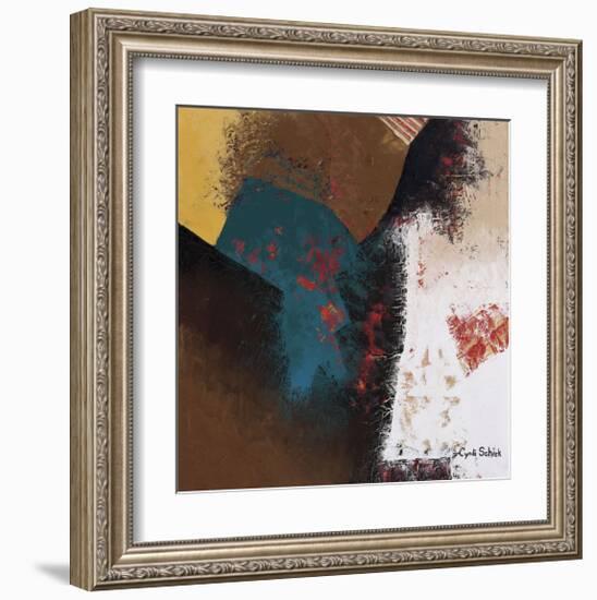 Teal Abstract II-Cyndi Schick-Framed Giclee Print