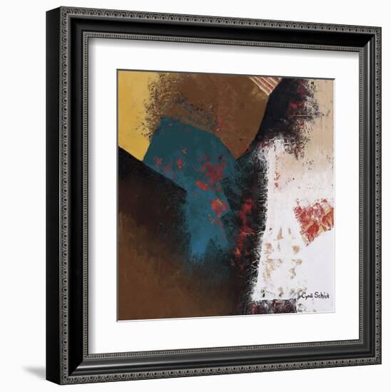 Teal Abstract II-Cyndi Schick-Framed Giclee Print