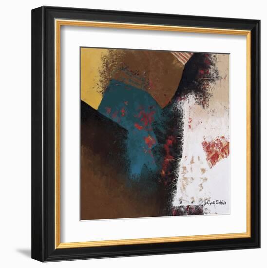 Teal Abstract II-Cyndi Schick-Framed Giclee Print