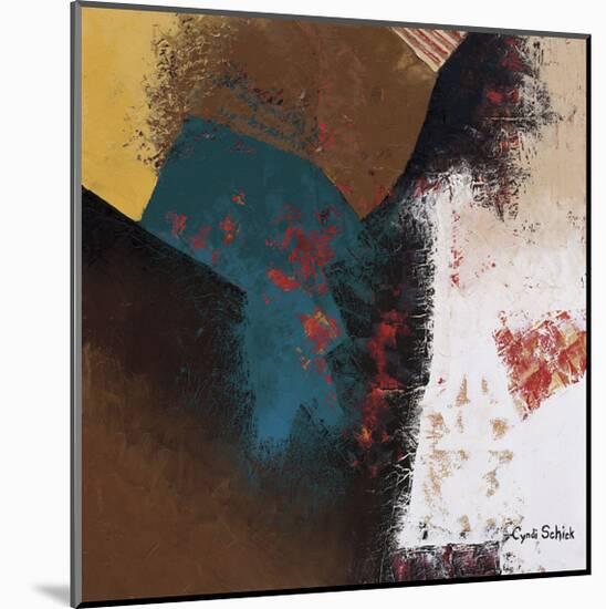 Teal Abstract II-Cyndi Schick-Mounted Giclee Print