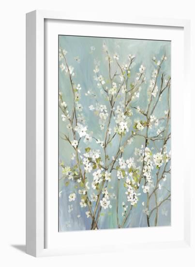 Teal Almond Blossoms-Asia Jensen-Framed Art Print