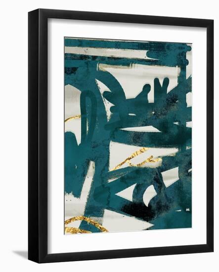 Teal and Flare 1-Cynthia Alvarez-Framed Art Print