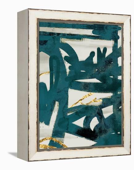 Teal and Flare 1-Cynthia Alvarez-Framed Stretched Canvas