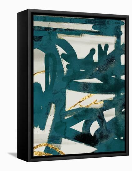 Teal and Flare 1-Cynthia Alvarez-Framed Stretched Canvas