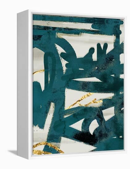 Teal and Flare 1-Cynthia Alvarez-Framed Stretched Canvas