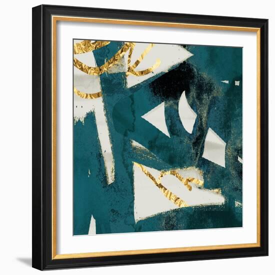 Teal and Flare Square C-Cynthia Alvarez-Framed Art Print