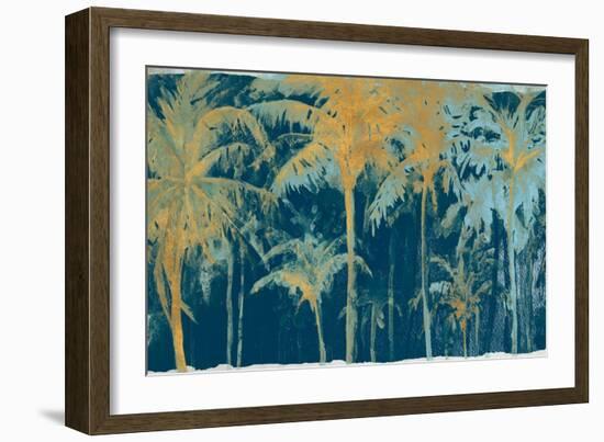 Teal and Gold Palms-Patricia Pinto-Framed Art Print