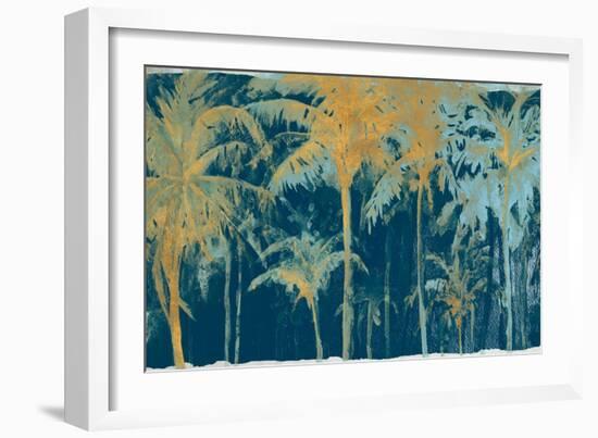 Teal and Gold Palms-Patricia Pinto-Framed Art Print