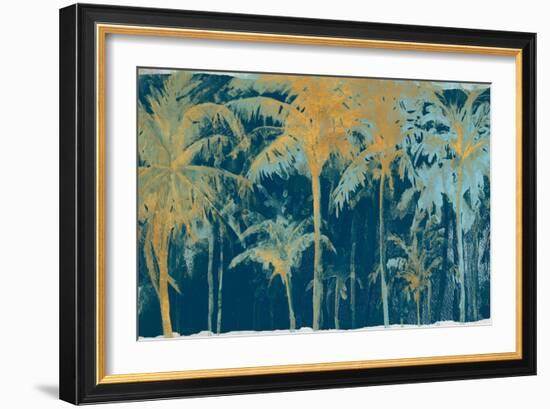 Teal and Gold Palms-Patricia Pinto-Framed Art Print