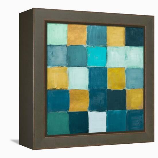 Teal and Gold Rural Facade I-Lanie Loreth-Framed Stretched Canvas