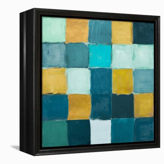 Teal and Gold Rural Facade I-Lanie Loreth-Framed Stretched Canvas