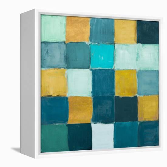 Teal and Gold Rural Facade I-Lanie Loreth-Framed Stretched Canvas