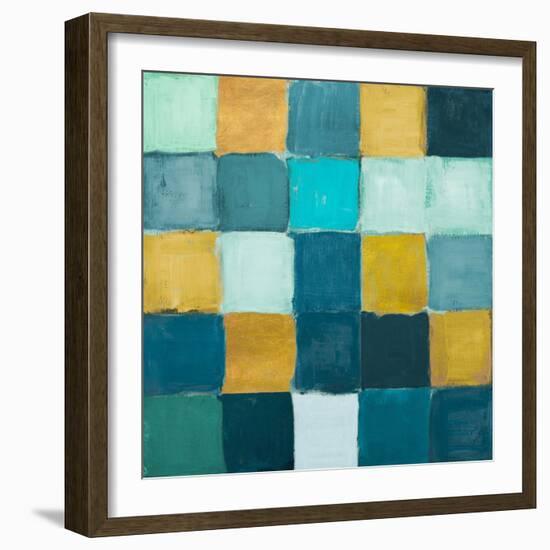 Teal and Gold Rural Facade I-Lanie Loreth-Framed Art Print