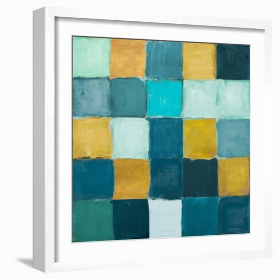 Teal and Gold Rural Facade I-Lanie Loreth-Framed Art Print