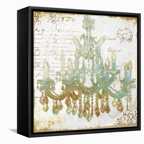 Teal And Gold-null-Framed Premier Image Canvas