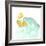 Teal and Ochre Ginko VI-June Vess-Framed Art Print