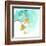 Teal and Ochre Ginko VIII-June Vess-Framed Art Print