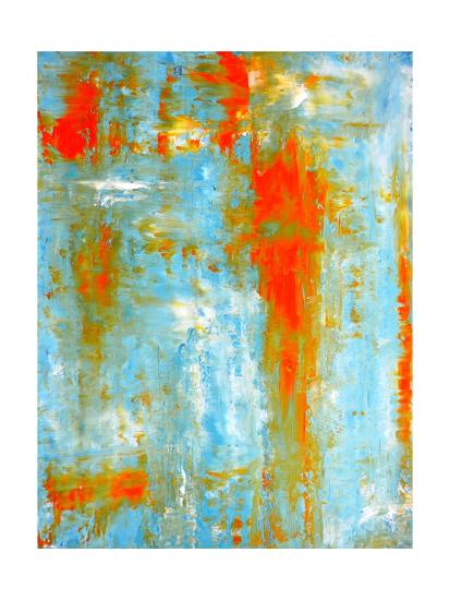 Teal And Orange Abstract Art Painting Art Print T30gallery