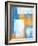 Teal And Orange Abstract Art Painting-T30Gallery-Framed Art Print