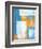 Teal And Orange Abstract Art Painting-T30Gallery-Framed Art Print