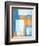 Teal And Orange Abstract Art Painting-T30Gallery-Framed Art Print