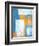 Teal And Orange Abstract Art Painting-T30Gallery-Framed Art Print