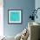 Teal Aqua Damask-Tina Lavoie-Framed Giclee Print displayed on a wall