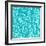 Teal Aqua Damask-Tina Lavoie-Framed Giclee Print