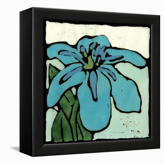 Teal Batik Botanical I-Andrea Davis-Framed Stretched Canvas