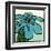 Teal Batik Botanical I-Andrea Davis-Framed Art Print